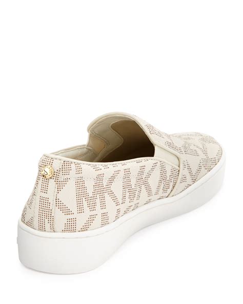 michael kors keaton slip-on white|michael kors keaton logo sneaker.